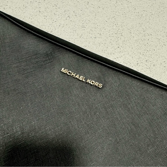 Michael Korss 13” Laptop Case • Saffiano Leather, Gold Hardware - Picture 5 of 10